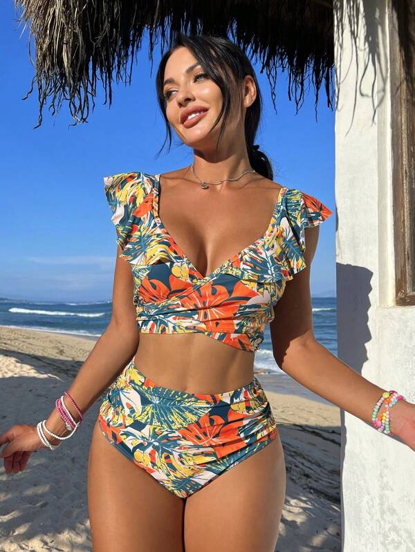 Biquíni Feminino Cintura Alta Estampado