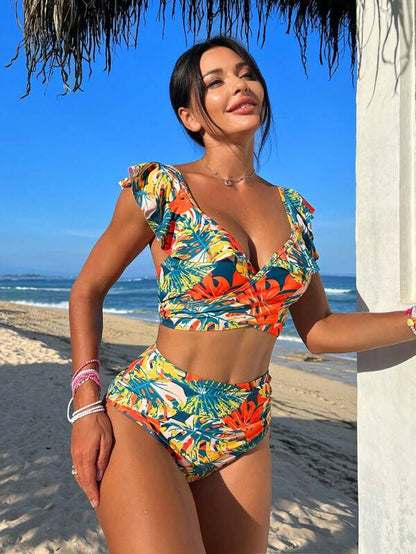 Biquíni Feminino Cintura Alta Estampado