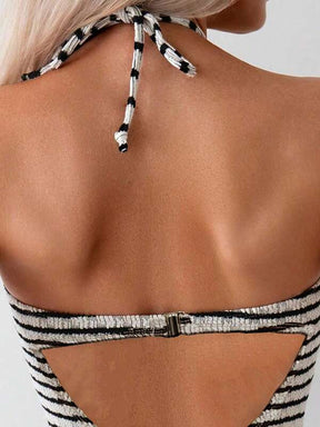 Maiô Feminino Com Bojo Listrado