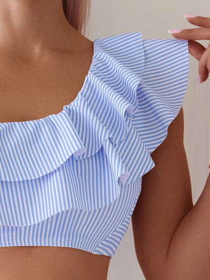 Biquíni Cintura Alta Com babado