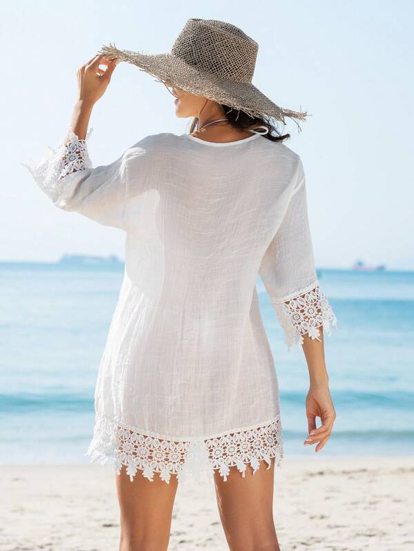 Saída de Praia Feminina com Renda