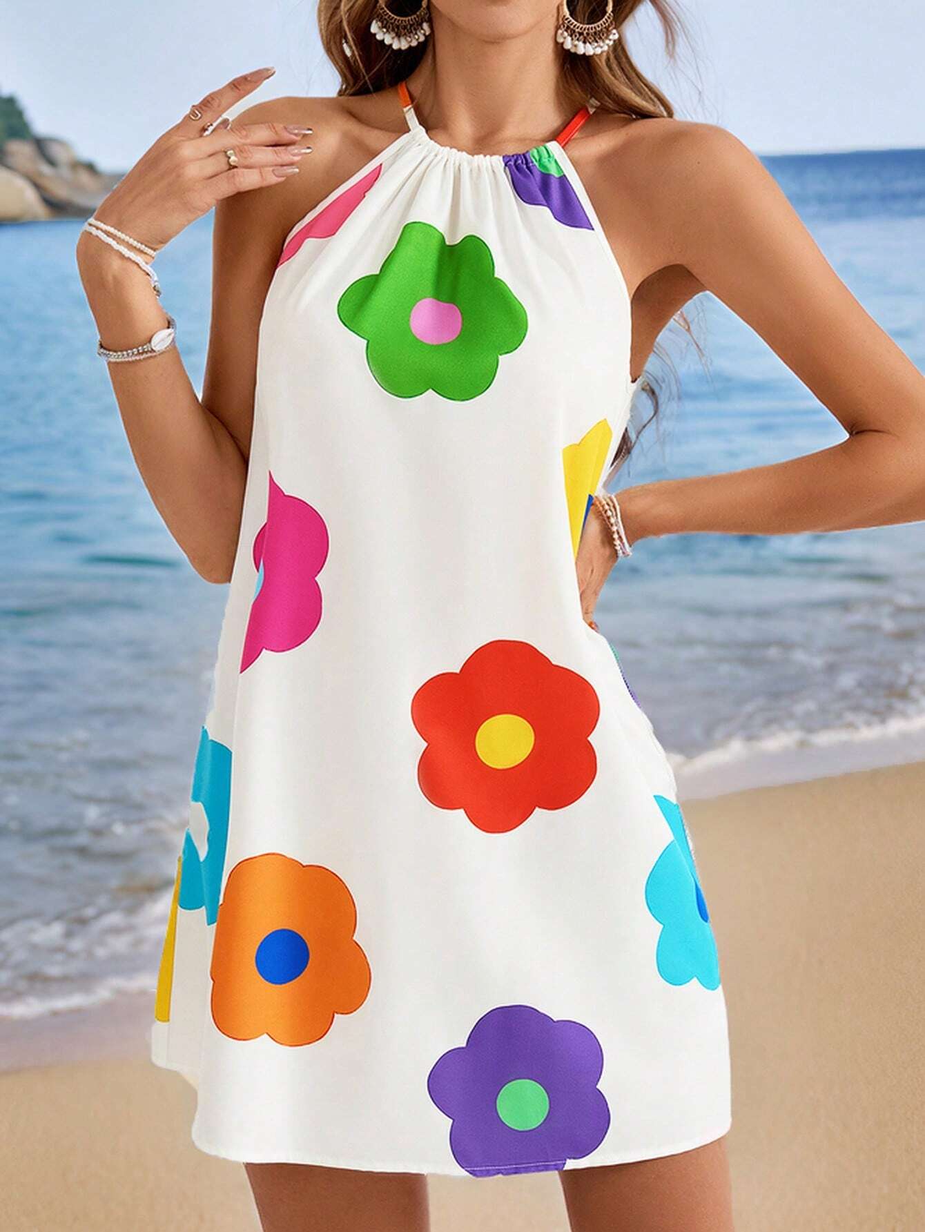 Saída de Praia Feminina sem Manga